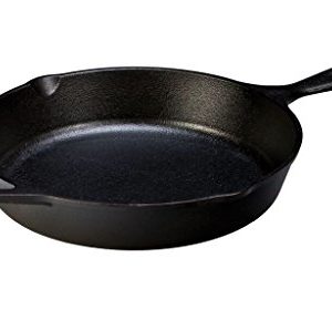 Lodge Pre-Seasoned Cast Iron Skillet, 10.25″, Black